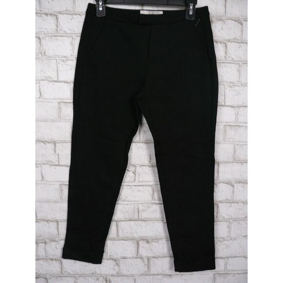 Joie Shawnta Caviar Black Cropped Cuffed Dress Pants 4 NEW - Picture 3 of 9